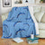 Dolphin Blue Print Fleece Blanket