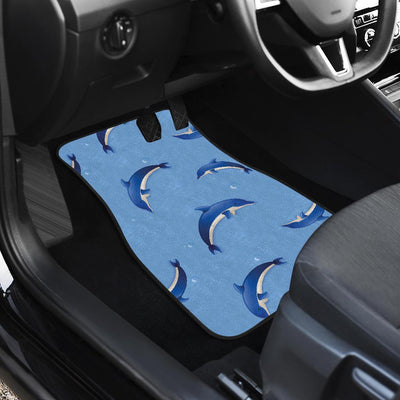 Dolphin Blue Print Front and Back Car Floor Mats