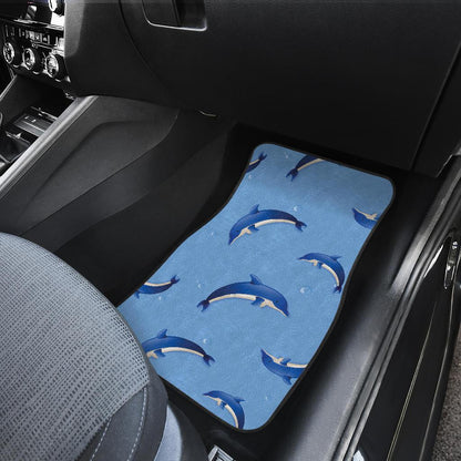 Dolphin Blue Print Front and Back Car Floor Mats