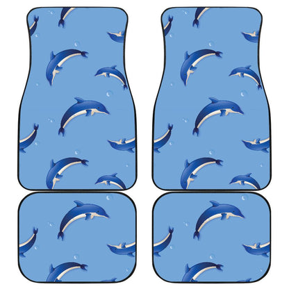 Dolphin Blue Print Front and Back Car Floor Mats