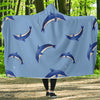 Dolphin Blue Print Hooded Blanket-JORJUNE.COM