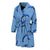 Dolphin Blue Print Men Bath Robe