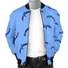 Dolphin Blue Print Men Casual Bomber Jacket