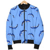 Dolphin Blue Print Men Casual Bomber Jacket
