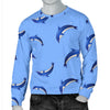 Dolphin Blue Print Men Crewneck Sweatshirt