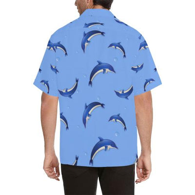 Dolphin Blue Print Men Hawaiian Shirt