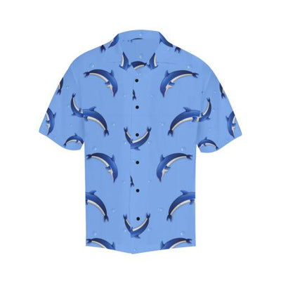 Dolphin Blue Print Men Hawaiian Shirt