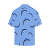 Dolphin Blue Print Men Hawaiian Shirt