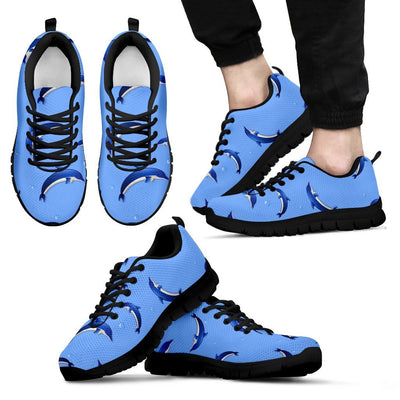 Dolphin Blue Print Men Sneakers