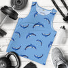 Dolphin Blue Print Men Tank Top