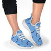 Dolphin Blue Print Mesh Knit Sneakers Shoes