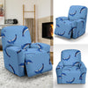 Dolphin Blue Print Recliner Slipcover-JORJUNE.COM