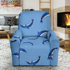 Dolphin Blue Print Recliner Slipcover-JORJUNE.COM