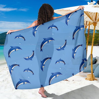 Dolphin Blue Print Sarong Pareo Wrap