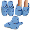 Dolphin Blue Print Slippers