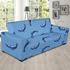 Dolphin Blue Print Sofa Slipcover-JORJUNE.COM