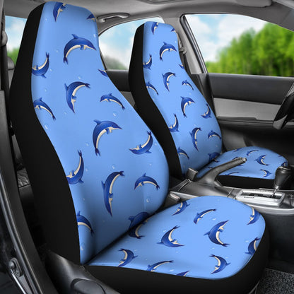 Dolphin Blue Print Universal Fit Car Seat Covers
