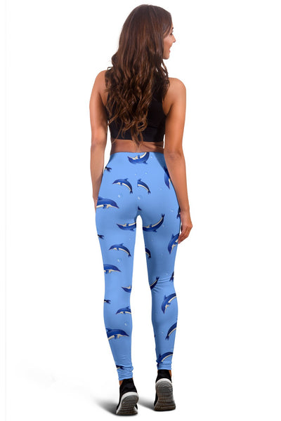 Dolphin Blue Print Women Leggings
