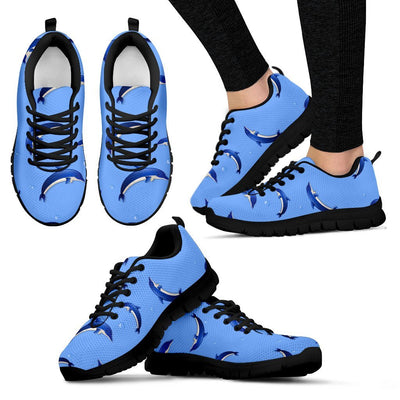 Dolphin Blue Print Women Sneakers