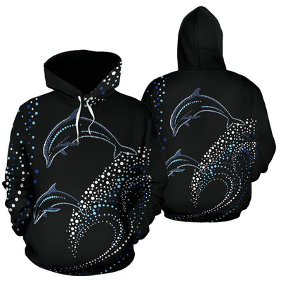 Dolphin Dot Design All Over Print Hoodie