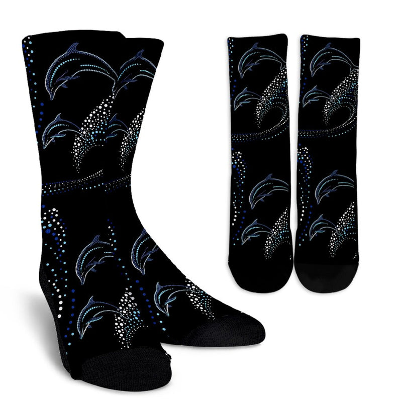 Dolphin Dot Design Crew Socks