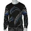 Dolphin Dot Design Men Crewneck Sweatshirt