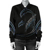 Dolphin Dot Design Women Casual Bomber Jacket