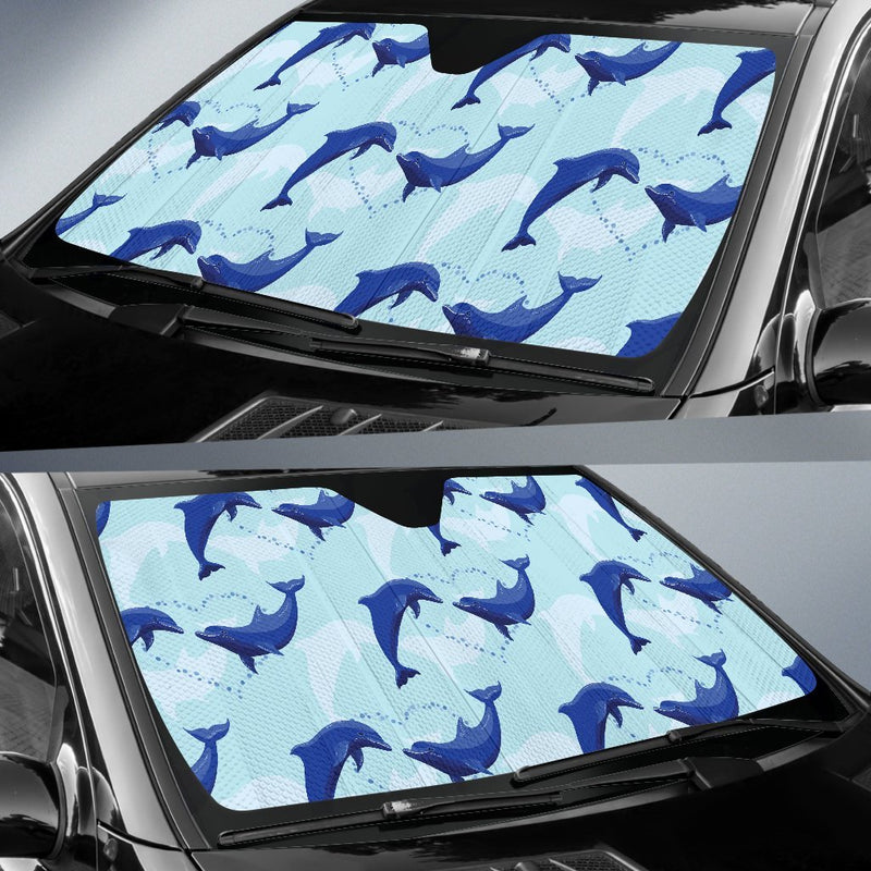 Dolphin Heart Pattern Car Sun Shade-JorJune