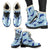 Dolphin Heart Pattern Faux Fur Leather Boots