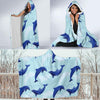 Dolphin Heart Pattern Hooded Blanket-JORJUNE.COM