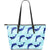 Dolphin Heart Pattern Large Leather Tote Bag