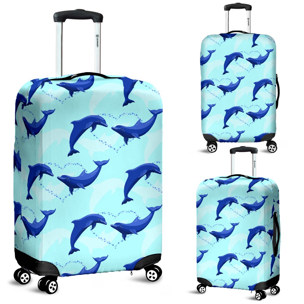 Dolphin Heart Pattern Luggage Cover Protector
