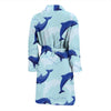 Dolphin Heart Pattern Men Bath Robe