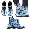 Dolphin Heart Pattern Men Leather Boots