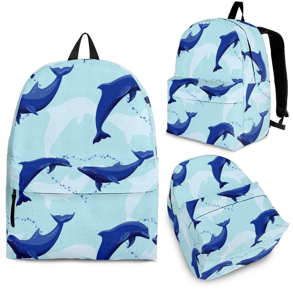 Dolphin Heart Pattern Premium Backpack