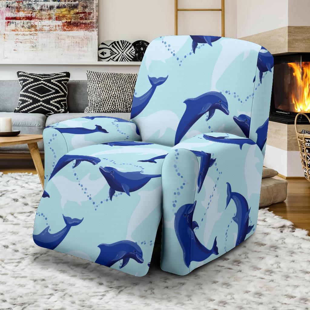 Dolphin Heart Pattern Recliner Slipcover-JORJUNE.COM