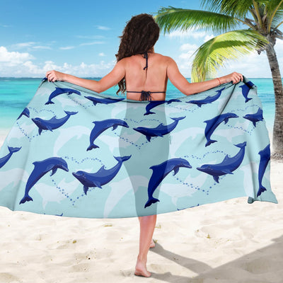 Dolphin Heart Pattern Sarong Pareo Wrap