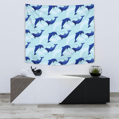 Dolphin Heart Pattern Tapestry