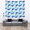 Dolphin Heart Pattern Tapestry