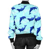 Dolphin Heart Pattern Women Casual Bomber Jacket