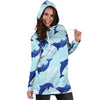 Dolphin Heart Pattern Women Hoodie Dress