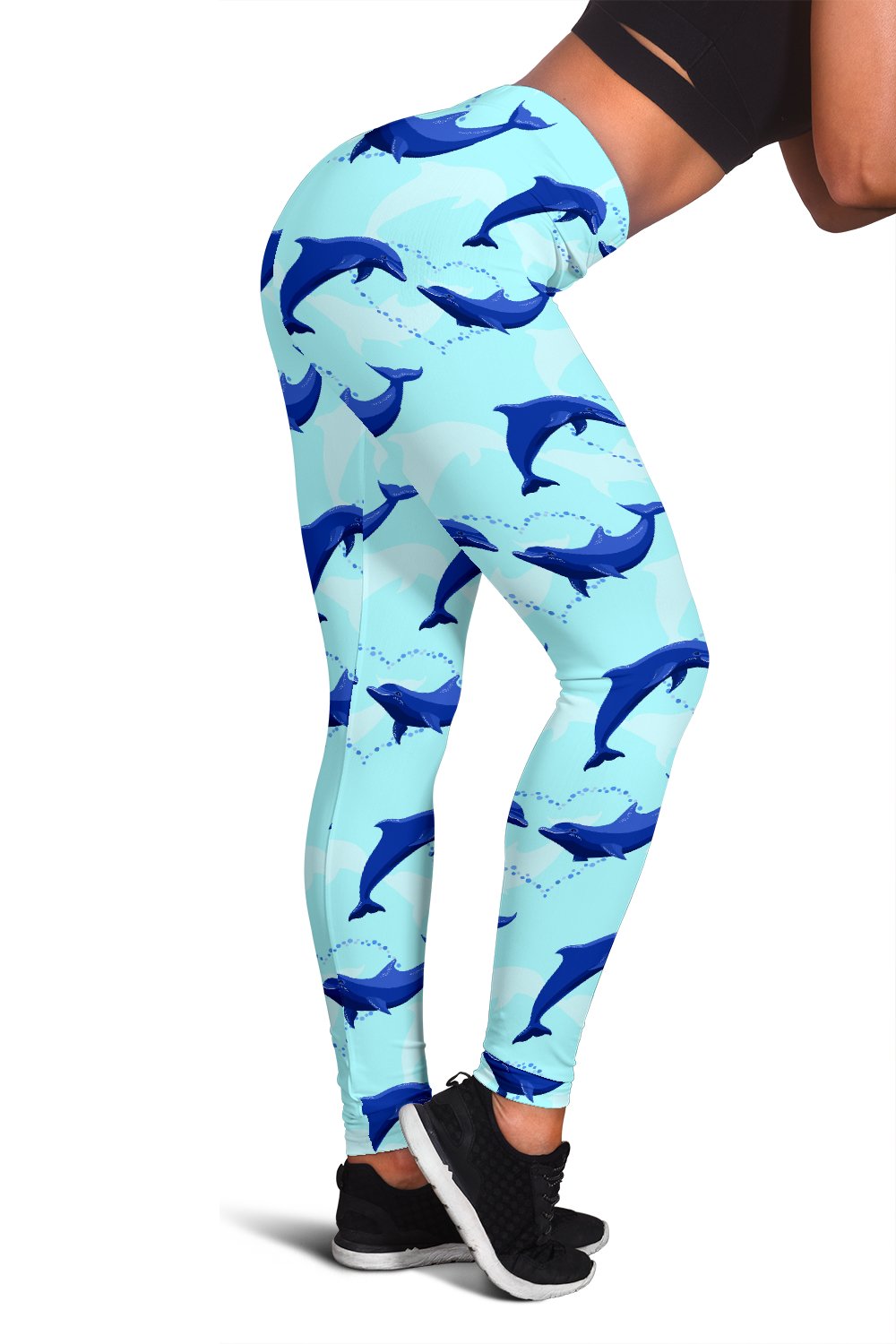 Dolphin Heart Pattern Women Leggings