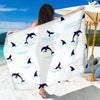 Dolphin Jumping Beach Sarong Pareo Wrap