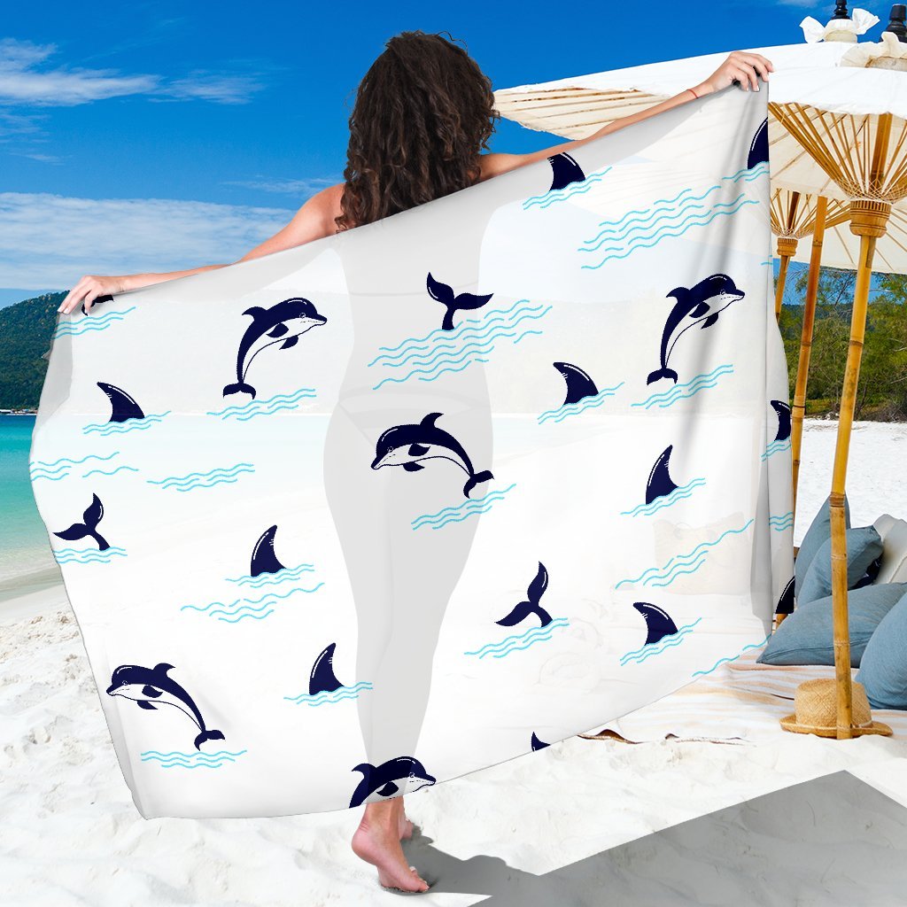 Dolphin Jumping Beach Sarong Pareo Wrap