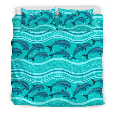 Dolphin Pattern Duvet Cover Bedding Set