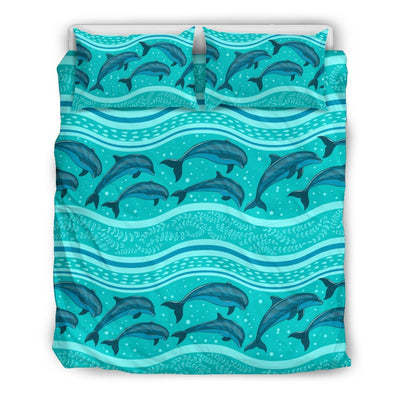 Dolphin Pattern Duvet Cover Bedding Set