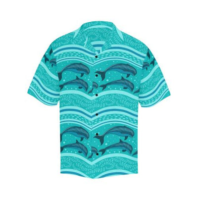 Dolphin Pattern Men Hawaiian Shirt