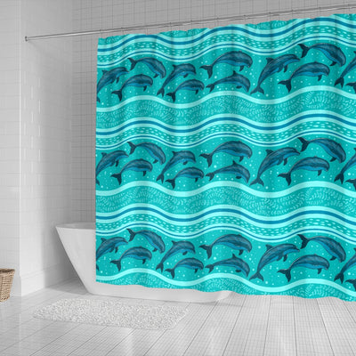 Dolphin Pattern Shower Curtain