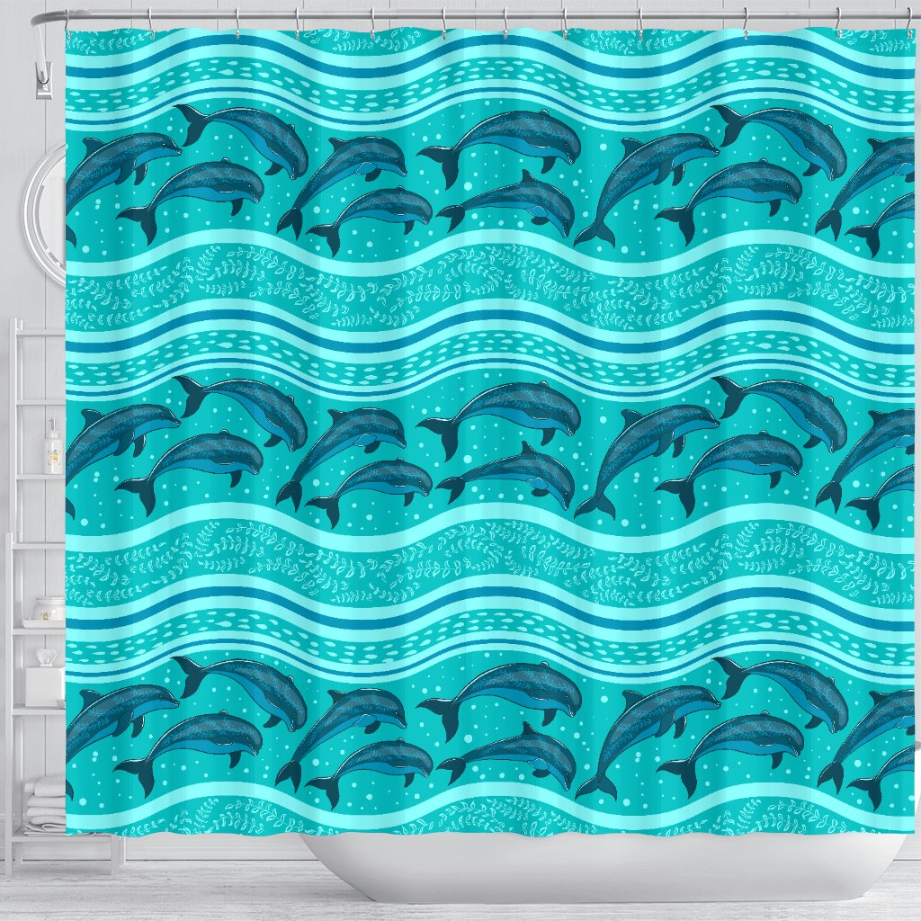 Dolphin Pattern Shower Curtain