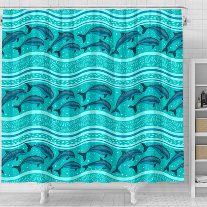 Dolphin Pattern Shower Curtain